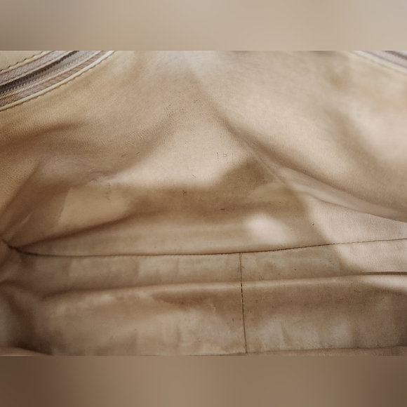 Chanel Caviar Leather Tripple CC Tote Bag Purse Beige 24K Vintage Coco Mark Gold - Picture 13 of 16